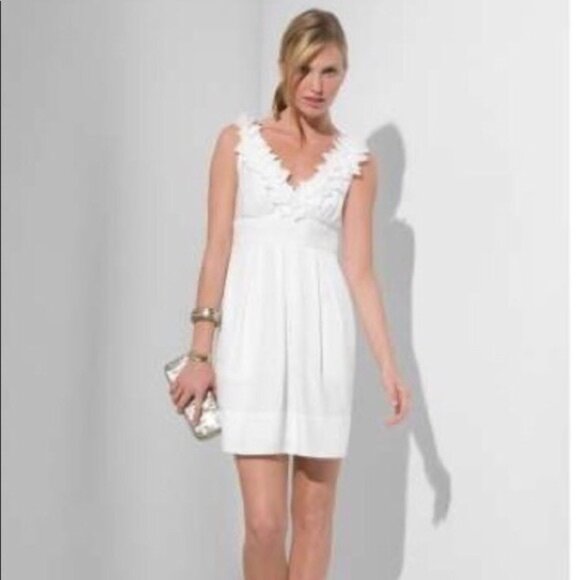 BCBG MaxAzria Kerry Mini Dress White Women's Size 0 - Picture 1 of 8